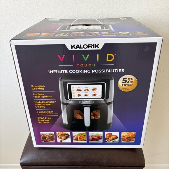 kalorik Other - Kalorik Vivid Touch 5 qt High-Res Touchscreen Air Fryer -Stainless Steel - NIB